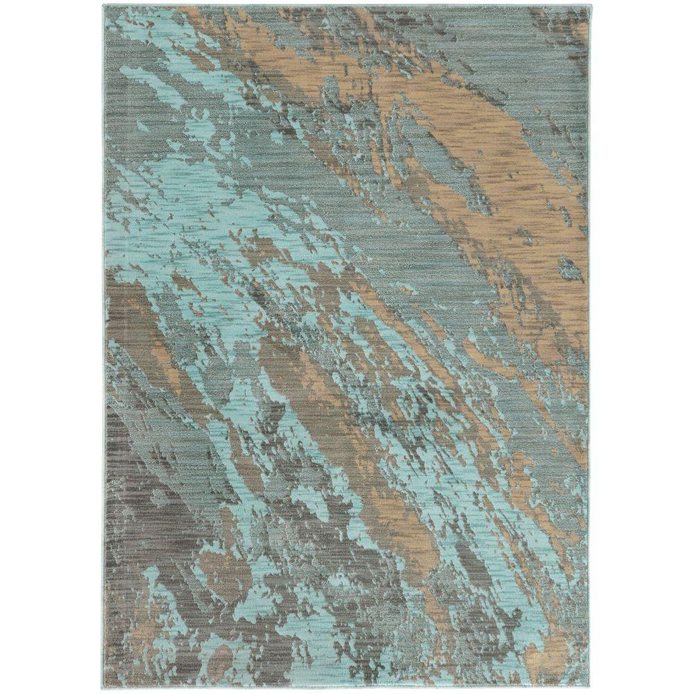 Distressed Area Rugs The Home Depot Java Blue 8 Ft X 11 Area Rug