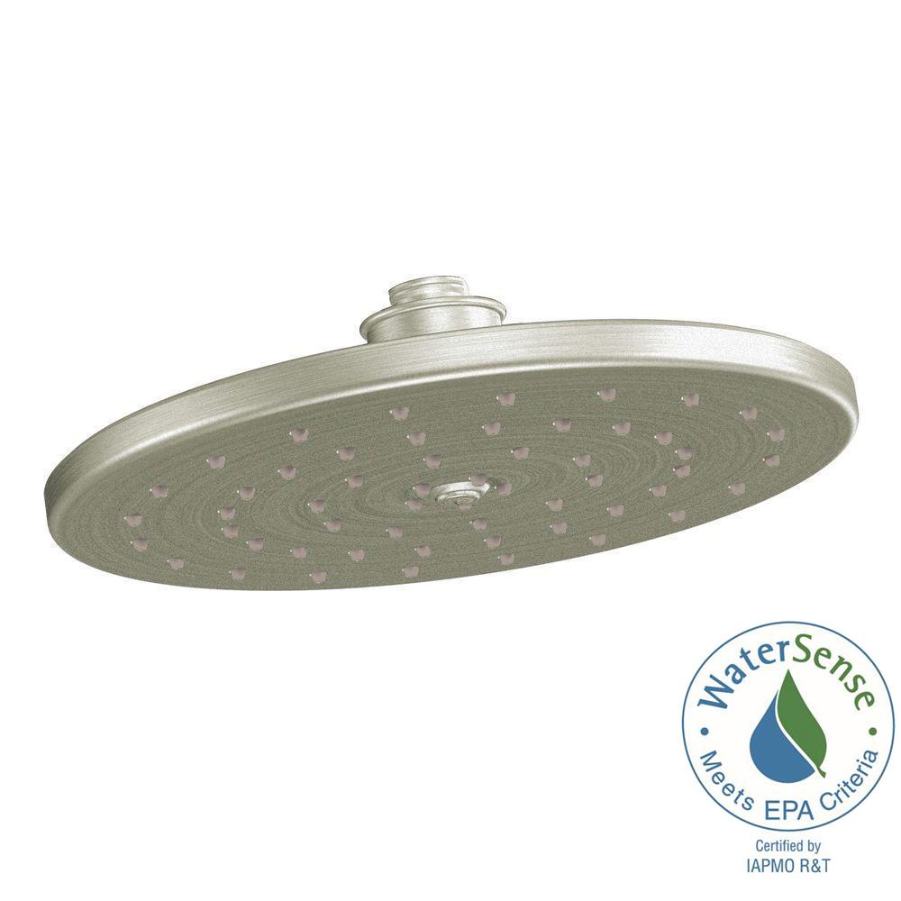 Moen Waterhill 1 Spray 10 In Eco Performance Rainshower Showerhead Eco Performance Rainshower Showerhead Featuring Immersion In