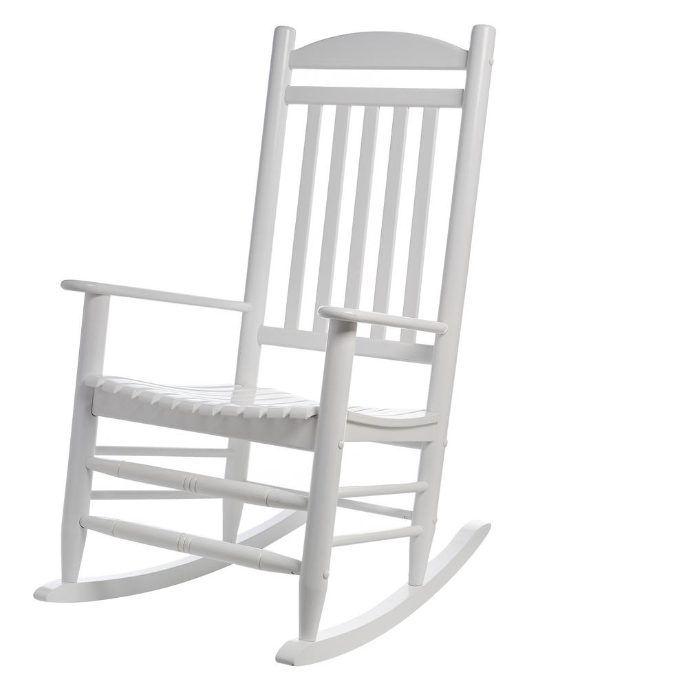 Hampton Bay White Wood Outdoor Rocking Chair 1 2 1200w The Home