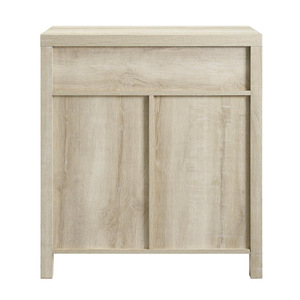 Welwick Designs 30 In White Oak Farmhouse Barn Door Accent Cabinet Hd8242 The Home Depot
