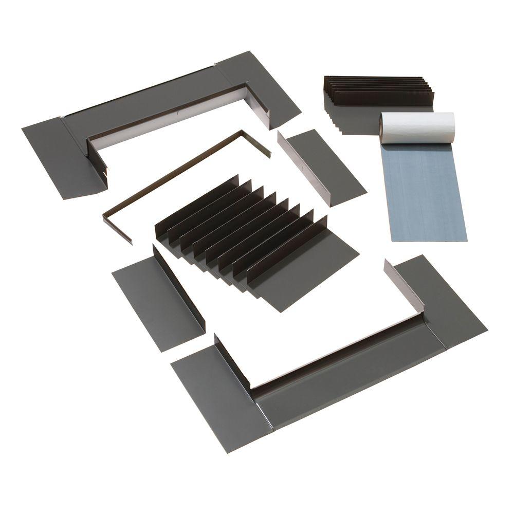 Velux 4622 4646 Low Profile Flashing With Adhesive Underlayment For Curb Mount Skylight Ecl 4646 0000c The Home Depot