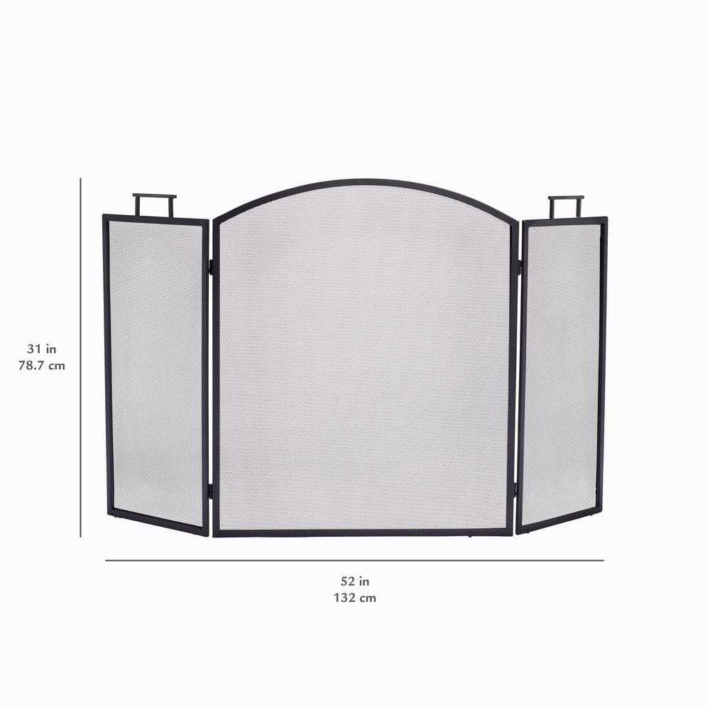 Fireplaces Stoves Pleasant Hearth Gothic Fireplace Screen Black