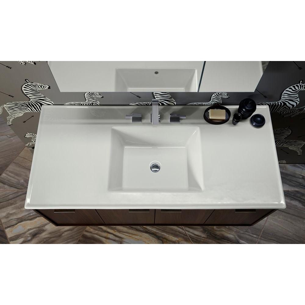 Kohler Ceramic Impressions 49 In Vanity Top With Basin In White Impressions K 2783 8 G81 The Home Depot