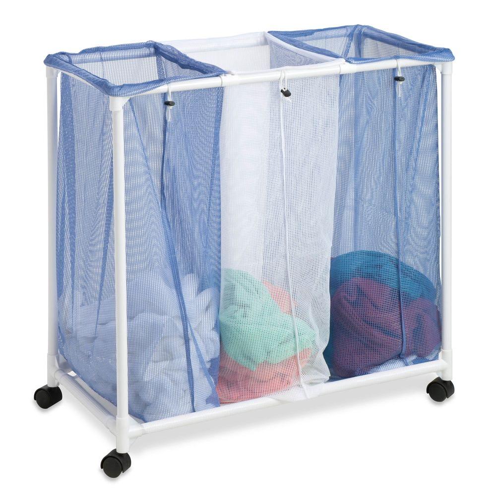 three bag laundry hamper