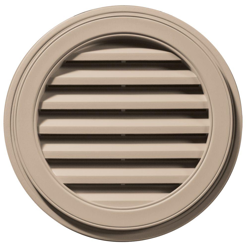 Builders Edge 22 in. Round Gable Vent in Wicker120032222023 The Home Depot