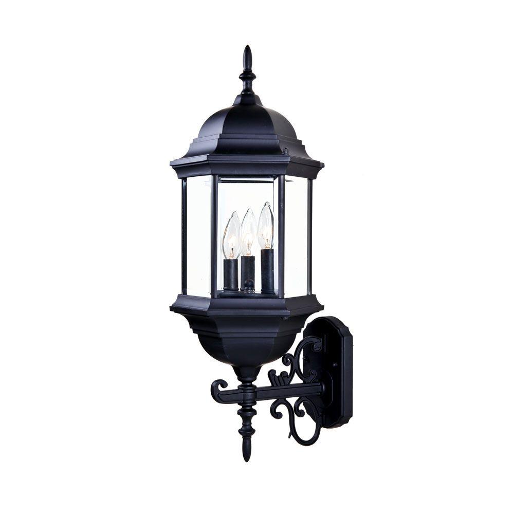 Acclaim Lighting Madison Collection 3Light Matte Black Outdoor Wall