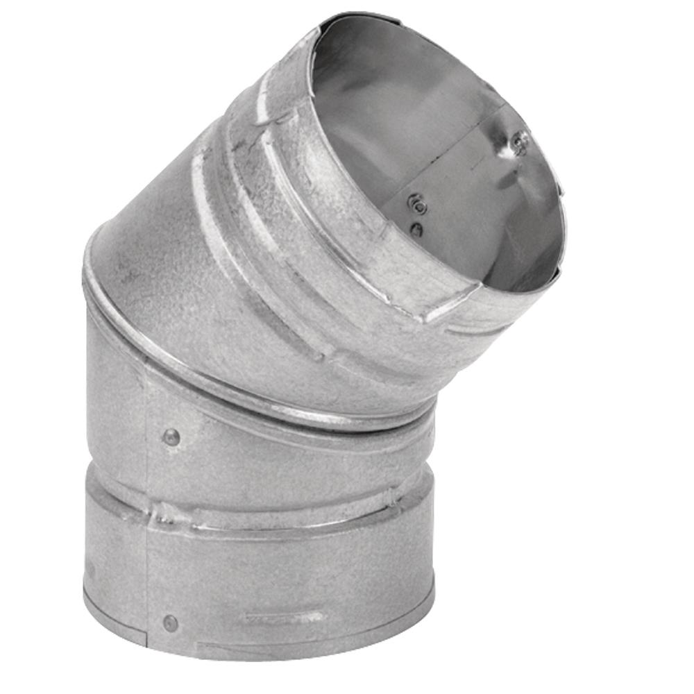 DuraVent PelletVent 4 in. 45Degree Elbow Chimney Stove Pipe4PVLE45