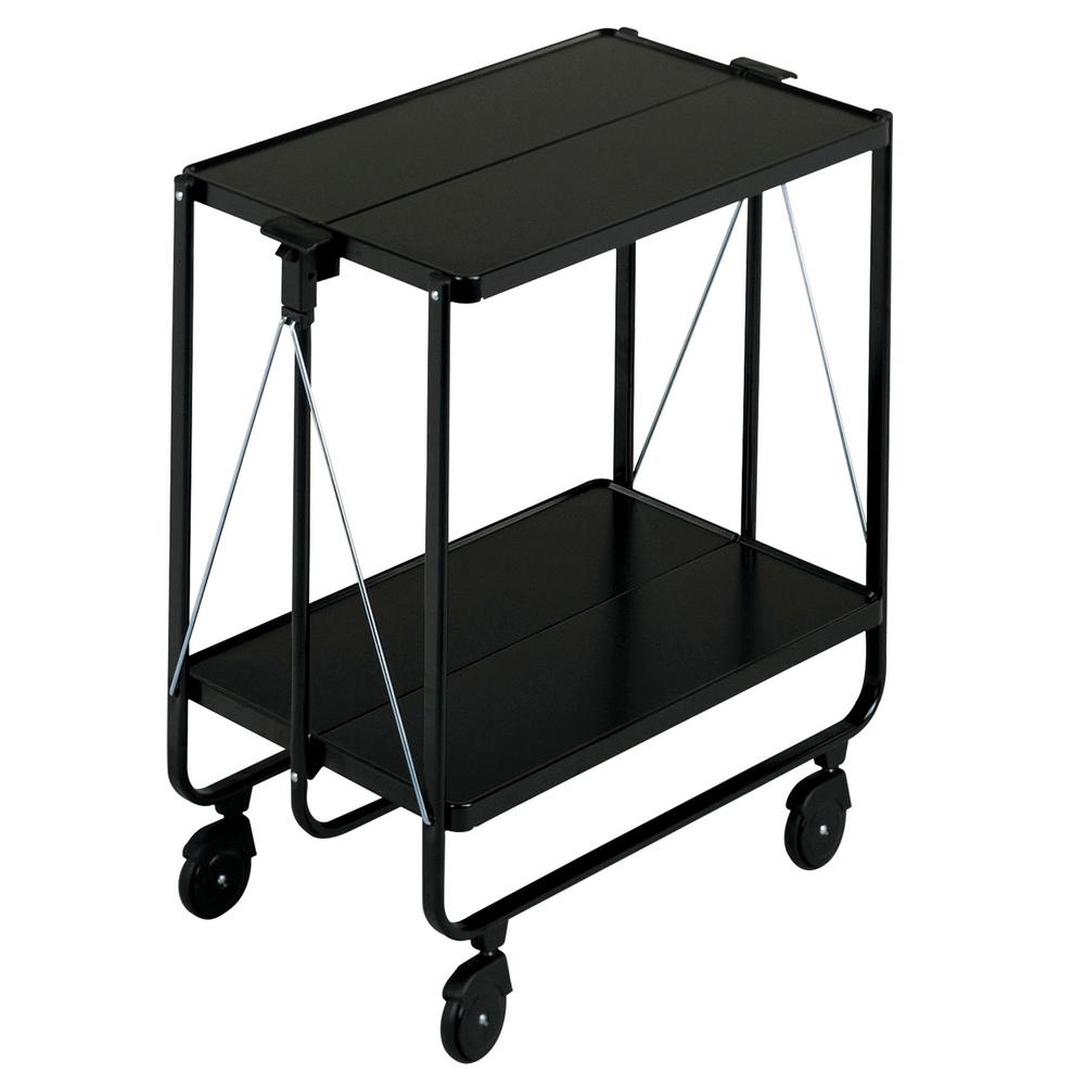 Household Essentials Wheeled Metal Serving Cart in Black74237 The