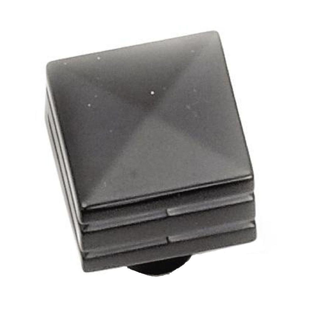 Laurey 7/8 in. Matte Black Square Knob23220 The Home Depot