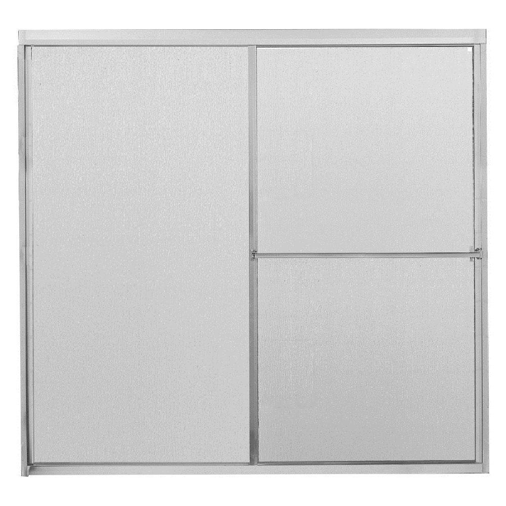 Franklin Brass 60 In X 56 3 4 In Framed Sliding Bathtub Door In Chrome With Rain Glass