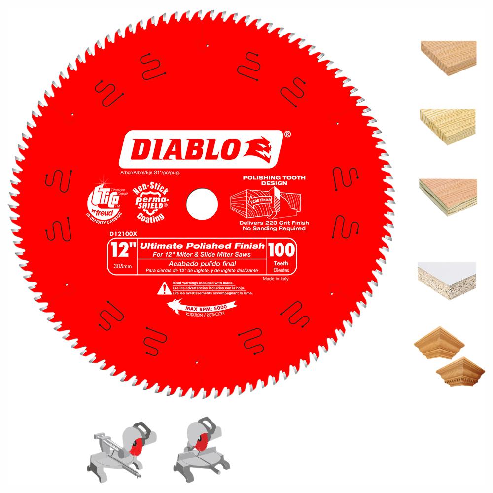 DIABLO 12 in. x 100-Tooth Ultimate Polished Finish Saw Blade (15-Pack