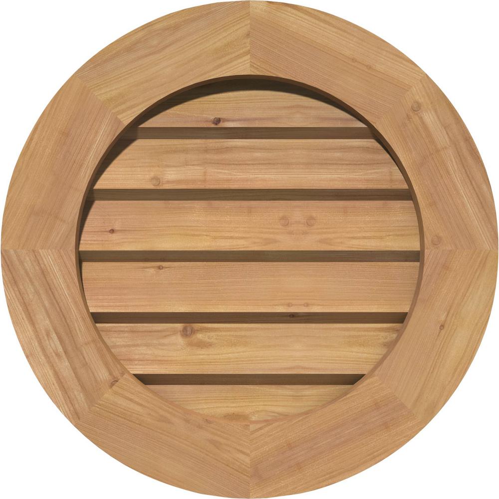 Ekena Millwork 17 in. x 17 in. Decorative Round Gable Vent ...