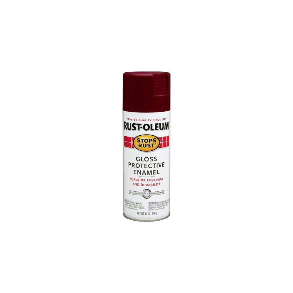 Rust-Oleum Stops Rust 12 oz. Protective Enamel Gloss Merlot Spray Paint ...