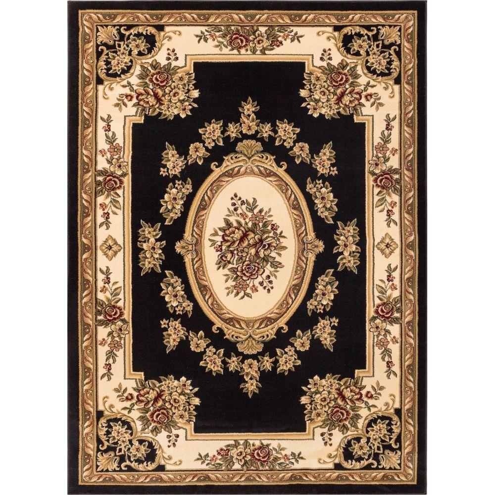 Well Woven Timeless Le Petit Palais Black 4 Ft X 5 Traditional Area Rug