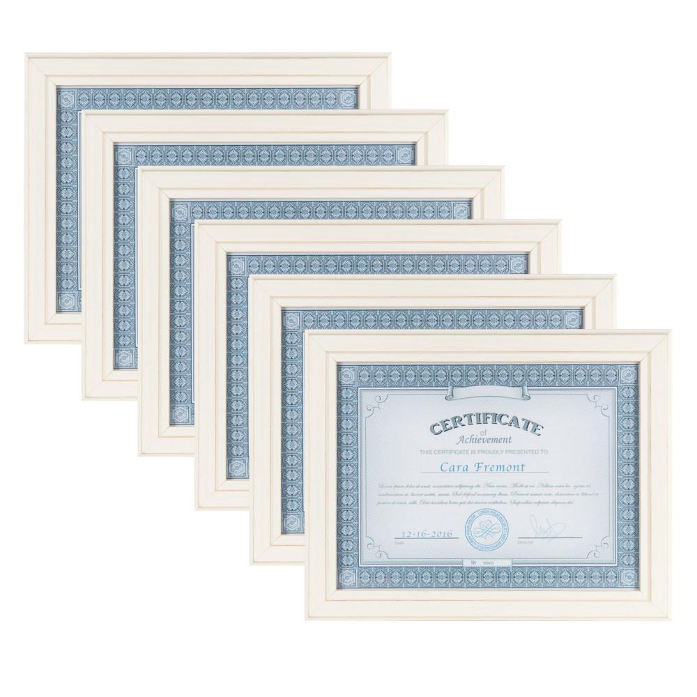 Designovation Kieva 8 5 In X 11 White Picture Frame Set Of 6 Designovation Kieva 8 5 In X 11 White Picture Frame Set Of 6