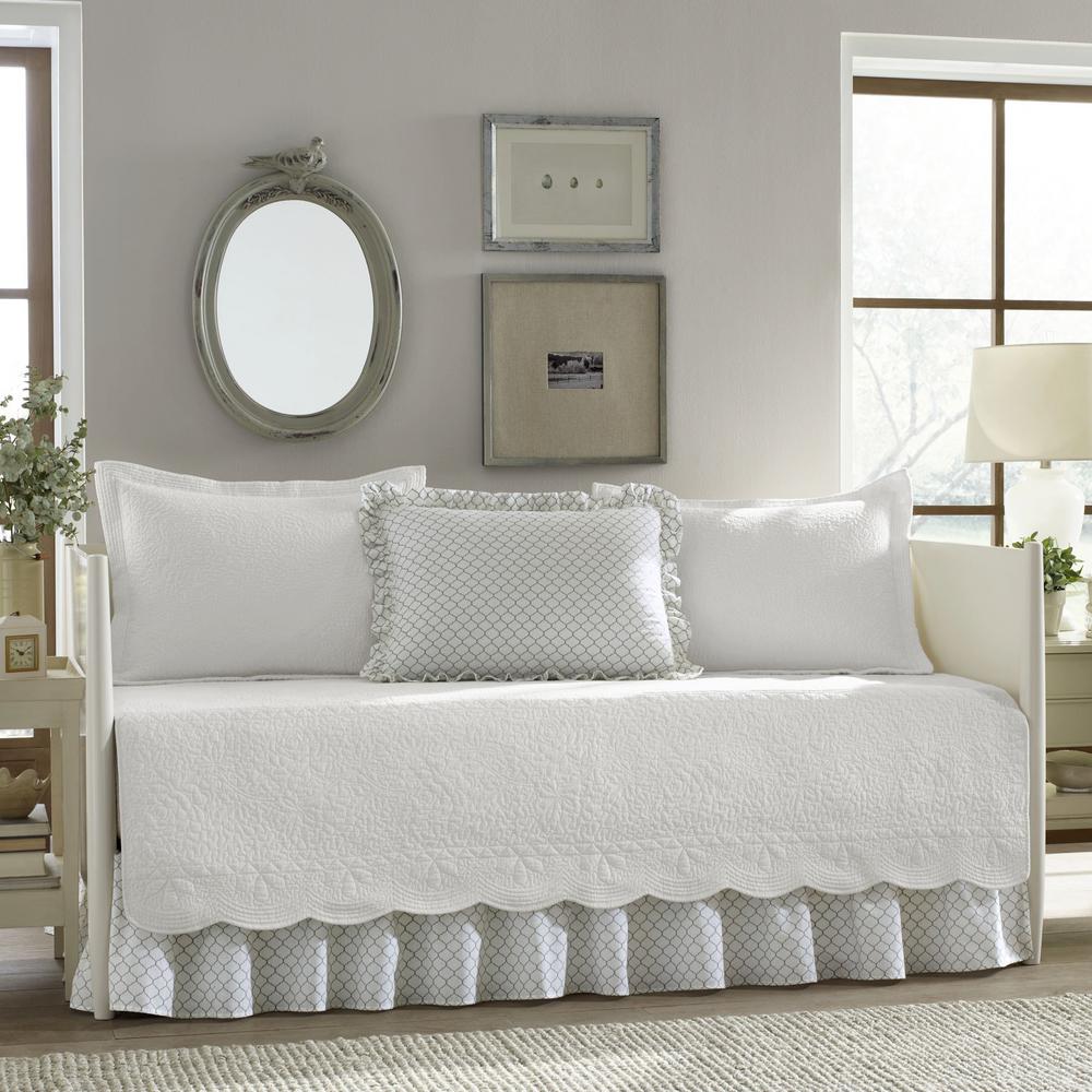 Stone Cottage 5 Piece White Trellis Daybed Bedding Set 216674