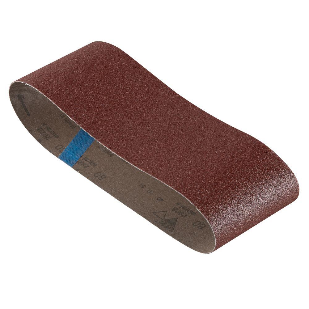Bosch 4 inch x 24 inch 80-Grit Red Sanding Belt (3-Pack) by Bosch