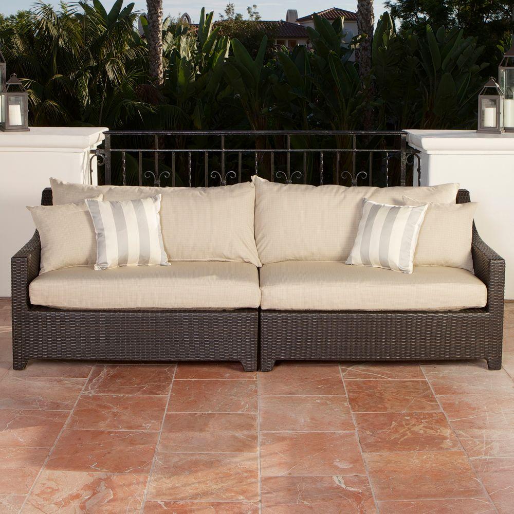 Rst Brands Deco Patio Sofa With Slate Grey Cushions Op Pesof Slt K