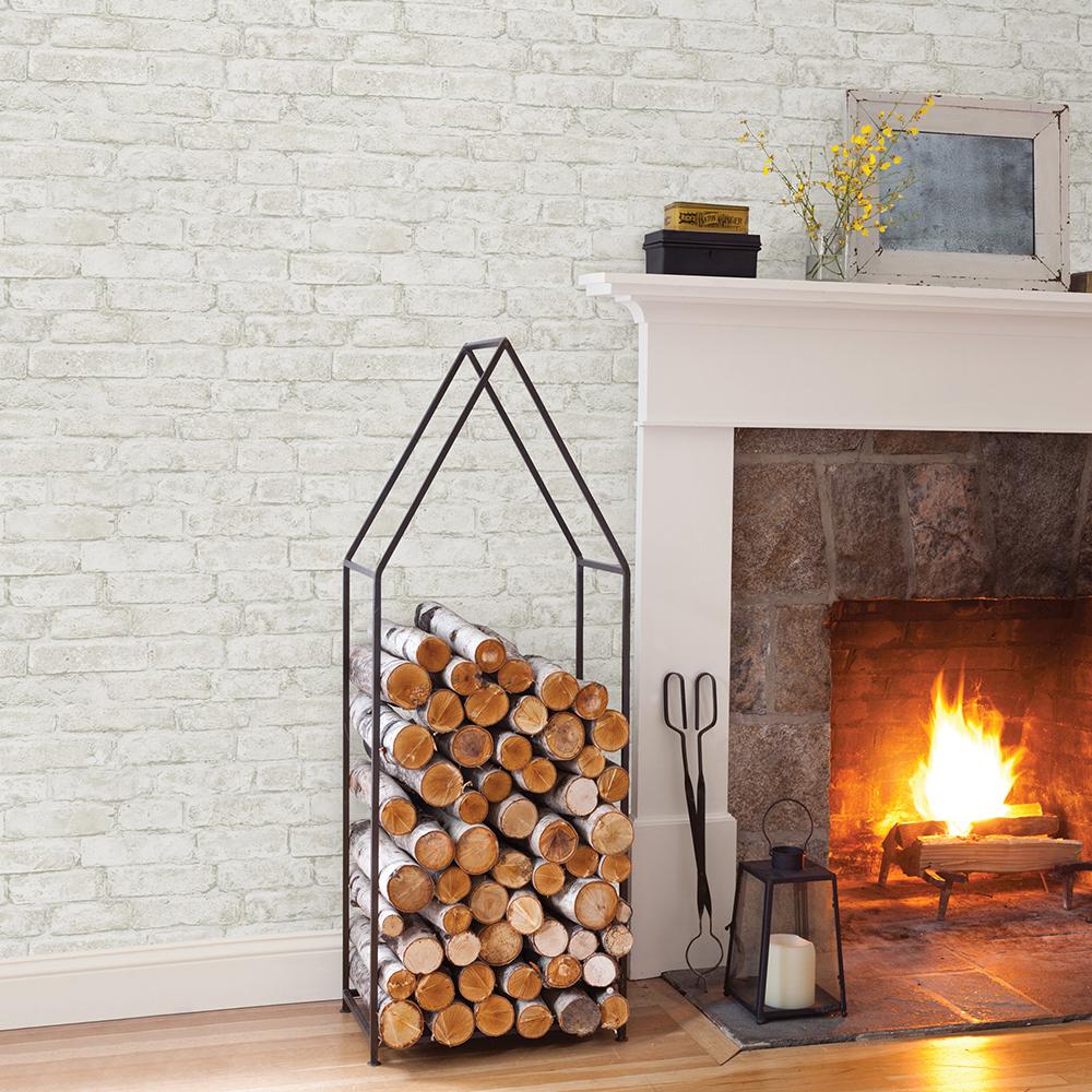 Chesapeake 56 4 Sq Ft Arlington Off White Brick Wallpaper 3115 Arlington Off White Brick Wallpaper