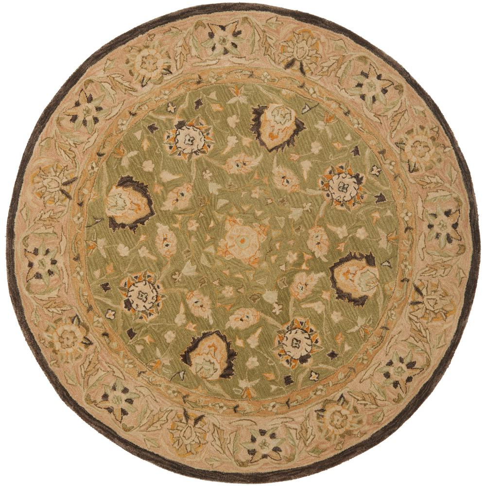 Safavieh Anatolia Sage/Beige 8 ft. x 8 ft. Round Area RugAN512C8R