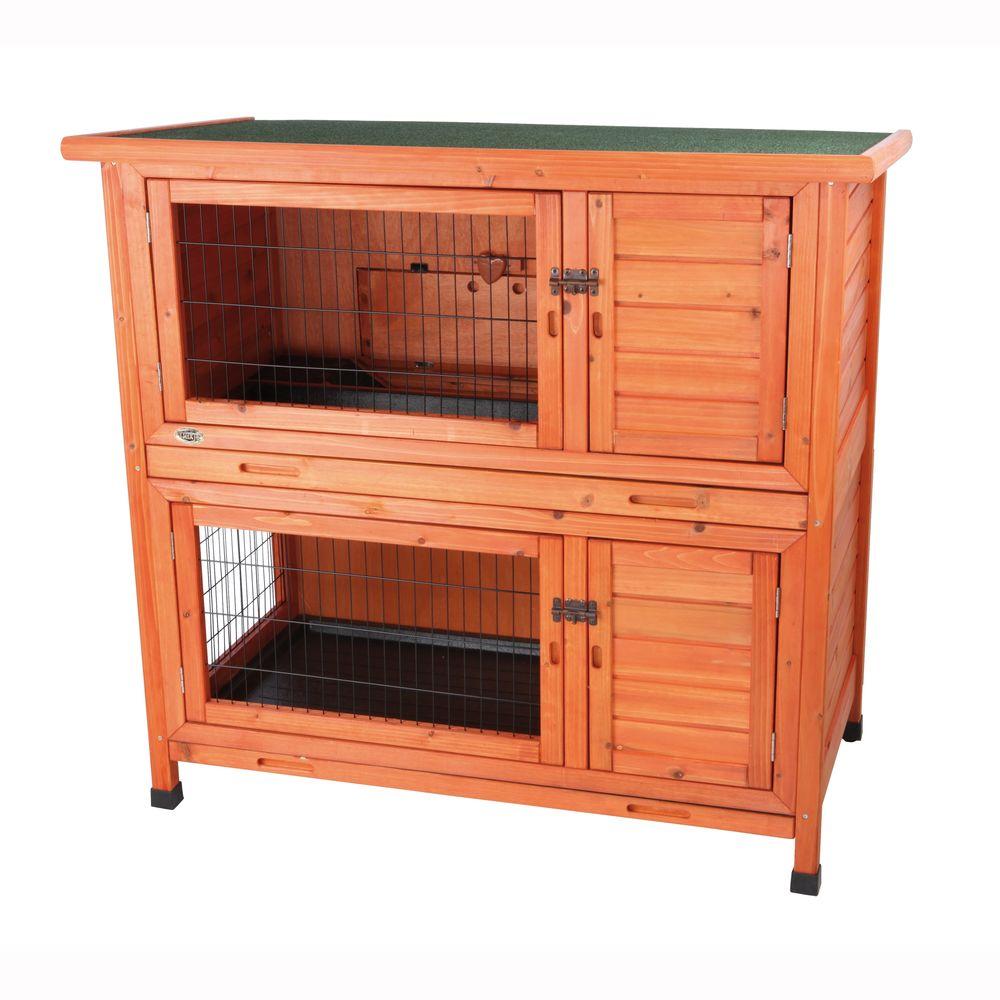 TRIXIE 3.8 ft. x 2.1 ft. x 3.6 ft. 2in1 Rabbit Hutch62402 The Home