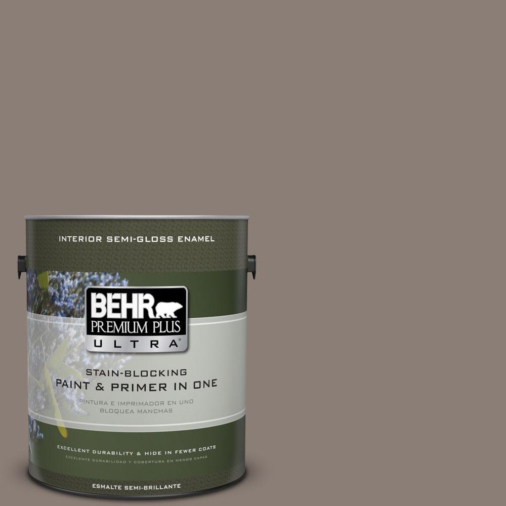 BEHR Premium Plus Ultra 1 gal. #HDC-NT-27B Wild Truffle Semi-Gloss ...