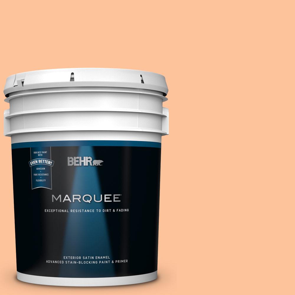 Behr Marquee 5 Gal 260b 4 Orange Sherbet Satin Enamel Exterior 260b 4 Orange Sherbet Satin Enamel Exterior Paint And Primer In One