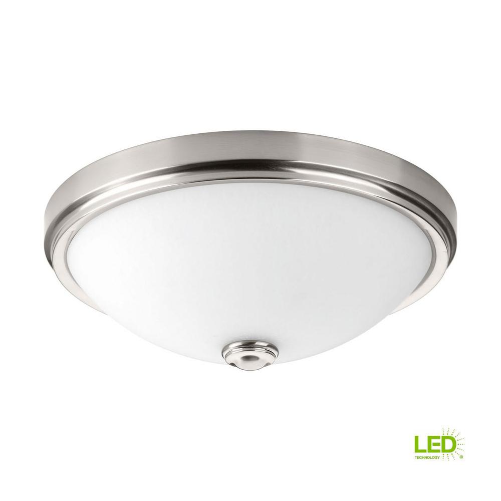 Progress Lighting 19 In. Linen Collection 30 -Watt Brushed Nickel ...