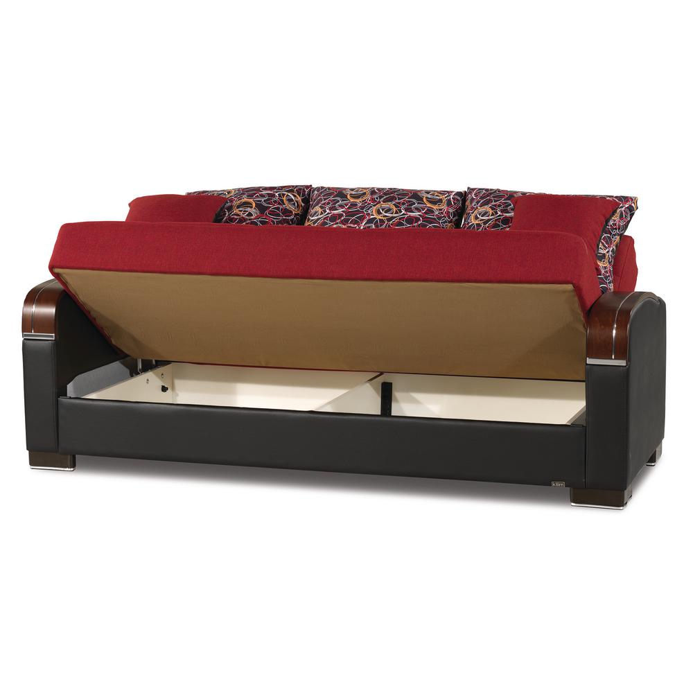 Ottomanson Mobimax Red Fabric Upholstery Sleeper Sofa Bed With Red Fabric Upholstery Sleeper Sofa Bed