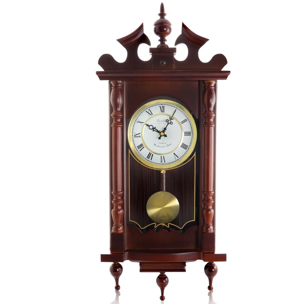 Bedford Clock Collection Cherry Oak Pendulum Wall - Modern Oak Pendulum Wall Clock Bedford Clock Collection Cherry Oak Pendulum Wall - Modern Oak Pendulum Wall Clock