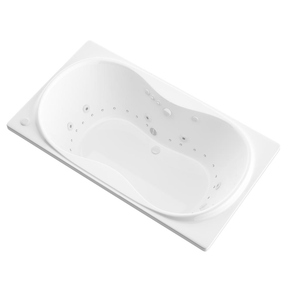 Universal Tubs Sapphire 6 Ft Rectangular Drop In Whirlpool And Air Bath Tub In White Hd4272vncdl The Home Depot
