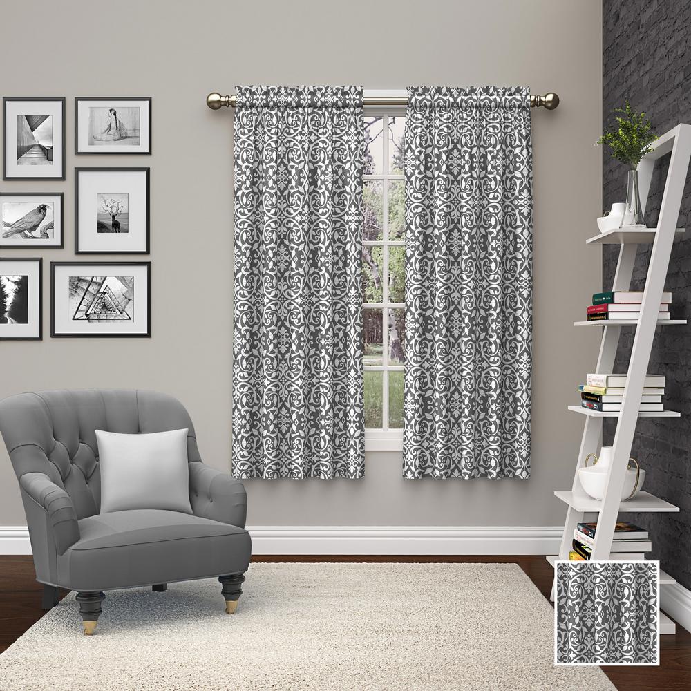 Gray Distressed Curtains Drapes Window Treatments The
