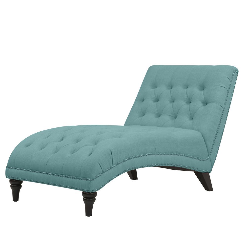 Handy Living Kendra Sky Blue Linen Chaise Lounge A162487 The Home Depot - Linen Chaise Lounge Handy Living Kendra Sky Blue Linen Chaise Lounge A162487 The Home Depot - Linen Chaise Lounge