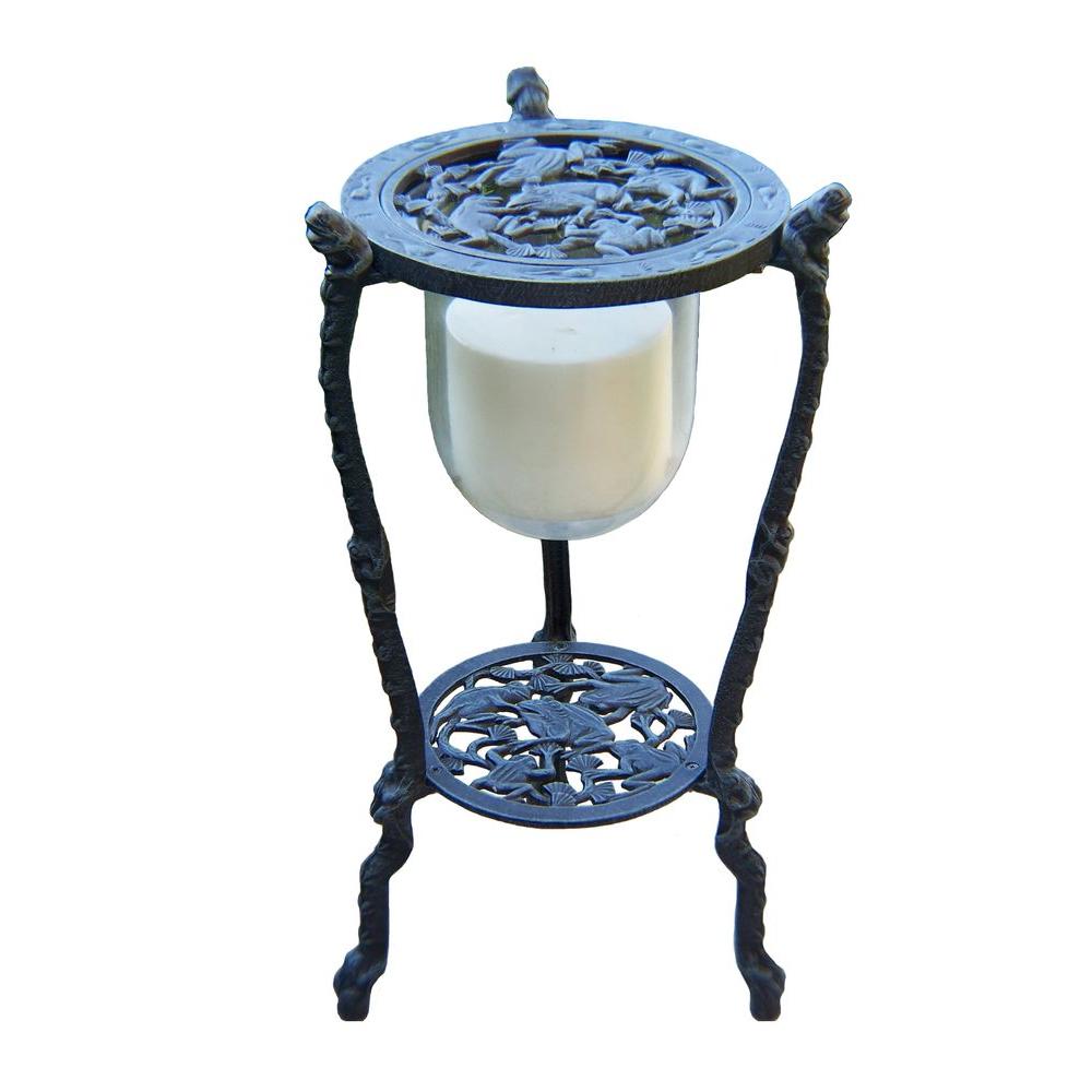 Oakland Living 271/2 in. H Frog Candle Holder with Candle5001VGY The Home Depot