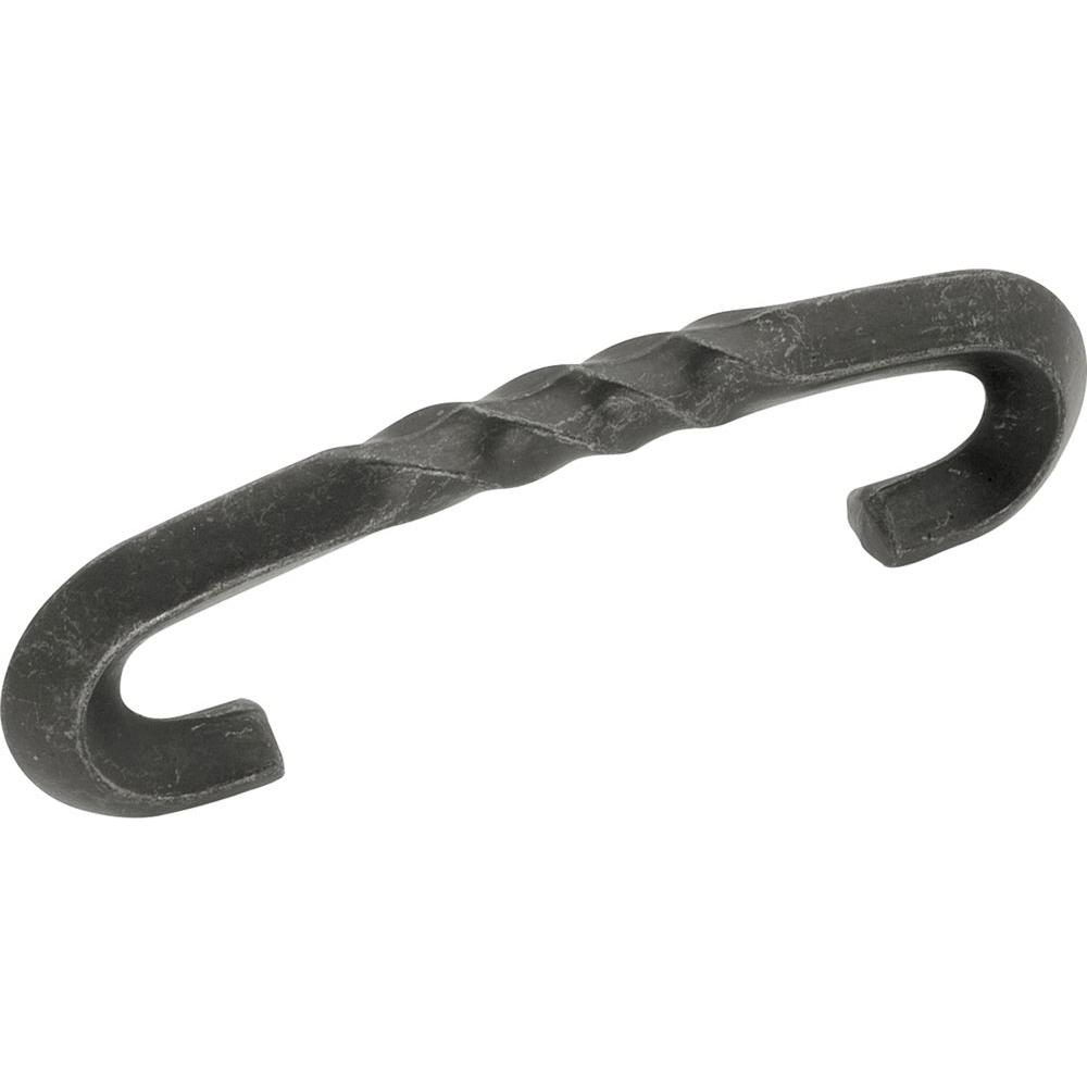 Hickory Hardware Charleston Blacksmith 3 in. Black Iron Pull