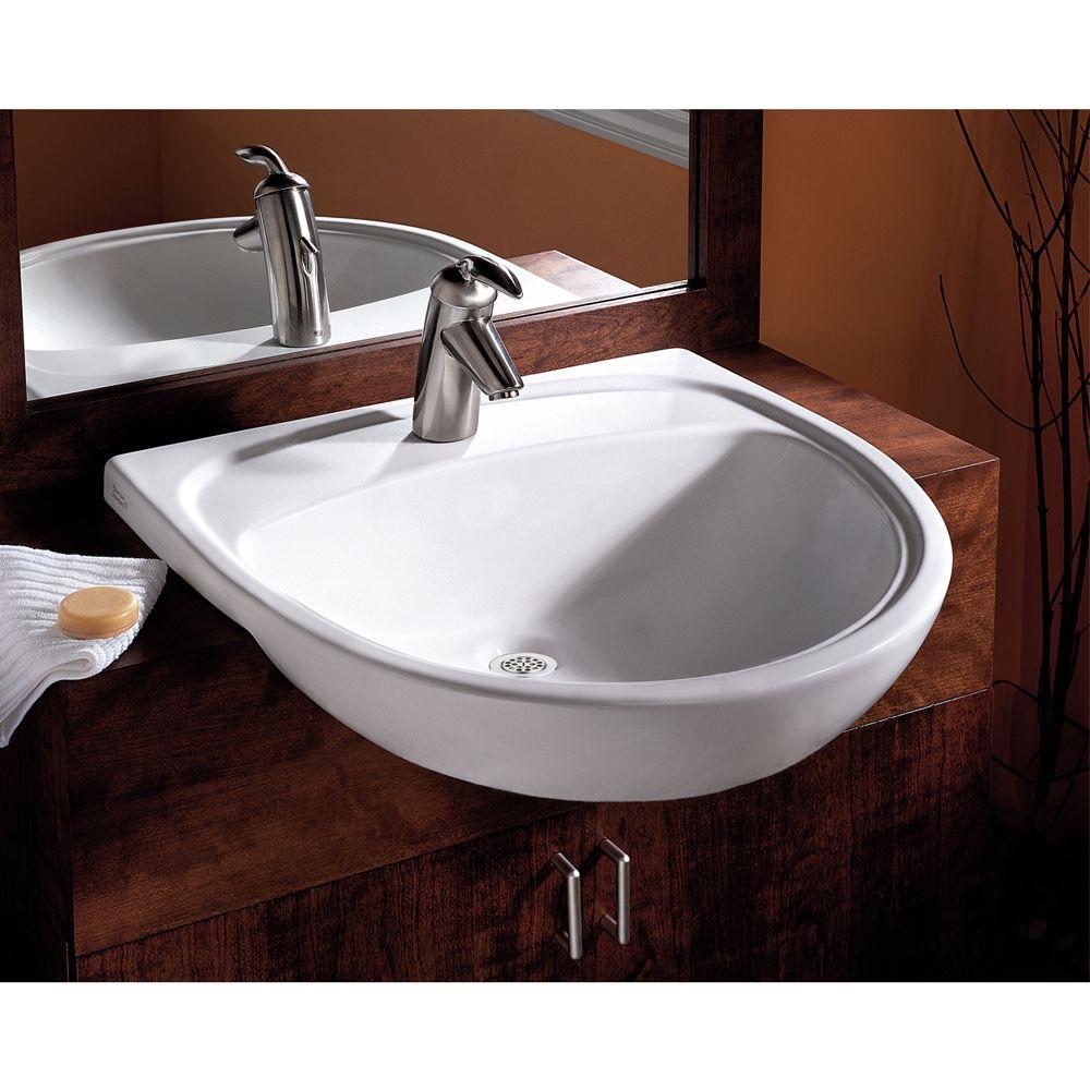 American Standard Mezzo Drop In Semi Countertop Bathroom Sink In