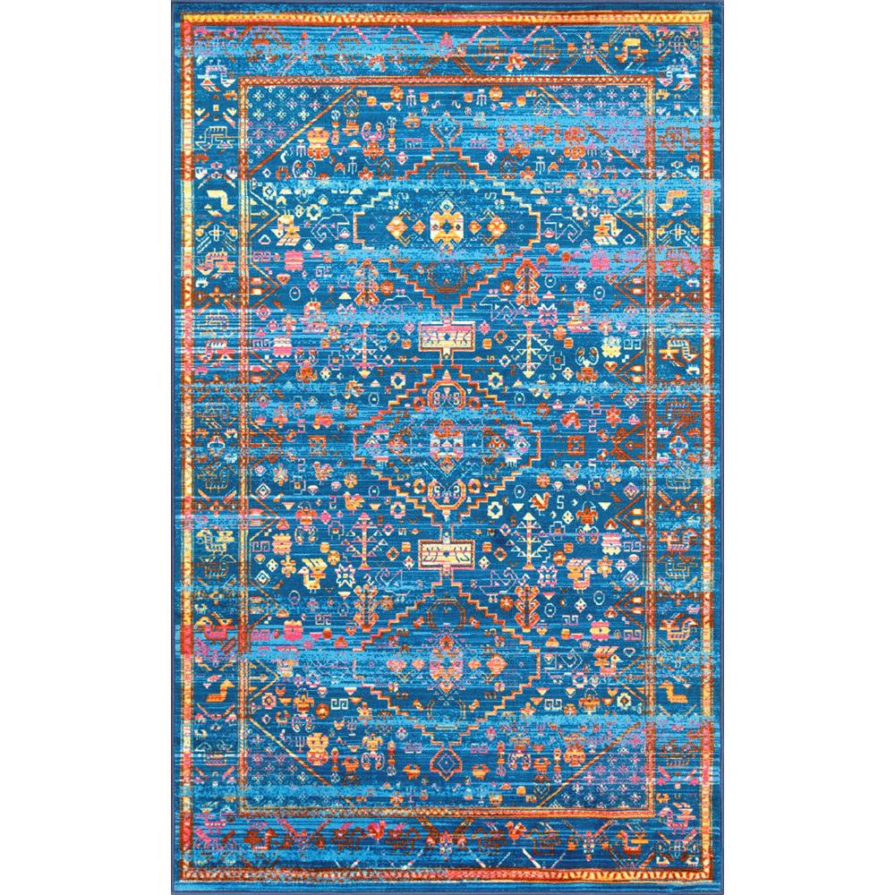 Nuloom Vintage Kellum Blue 6 Ft X 9 Area Rug Owtc02a 51109 Vintage Aimee Blue 6 Ft 7 In X 9 Area
