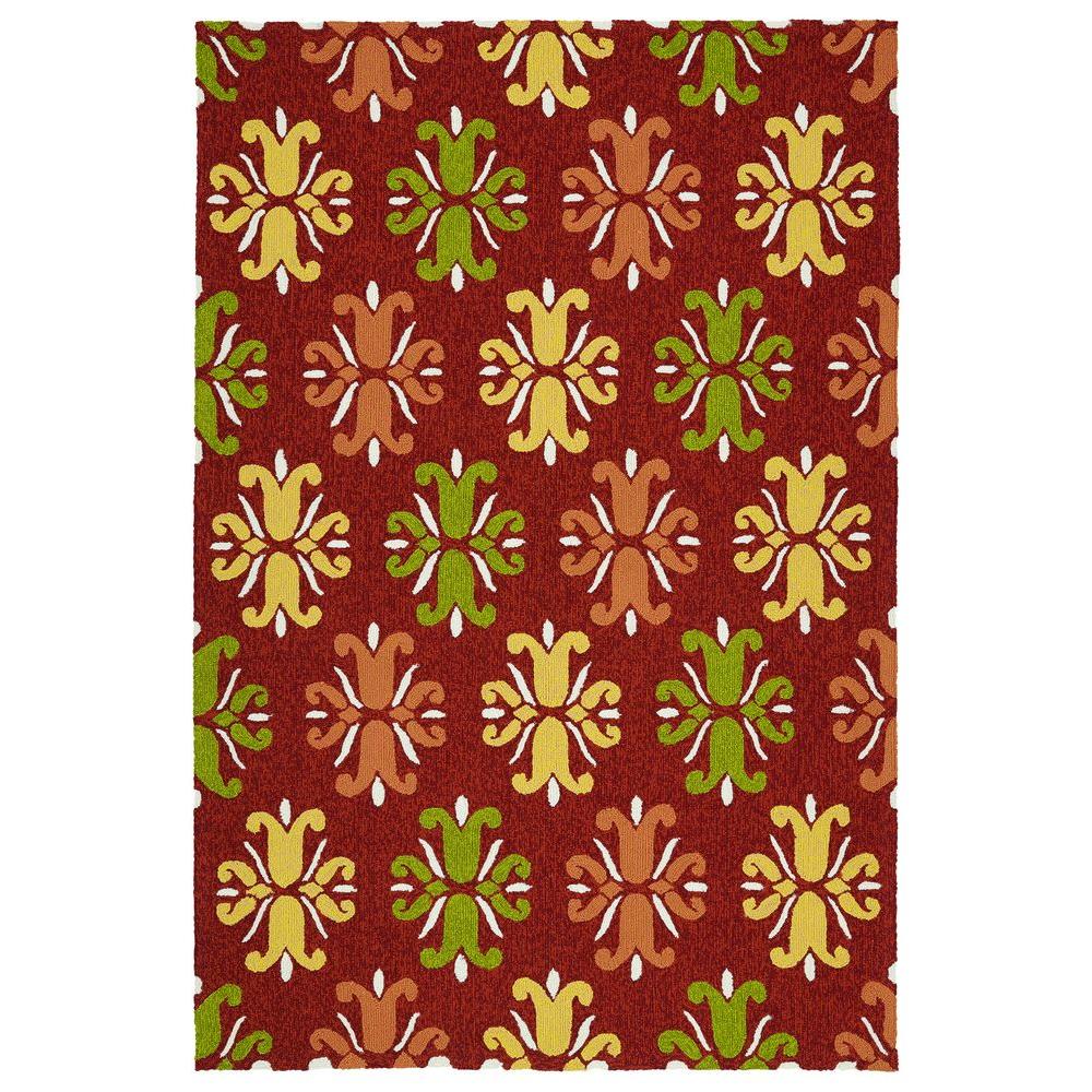 Kaleen Home and Porch Red 5 ft. x 7 ft. 6 in. Indoor/Outdoor Area Rug