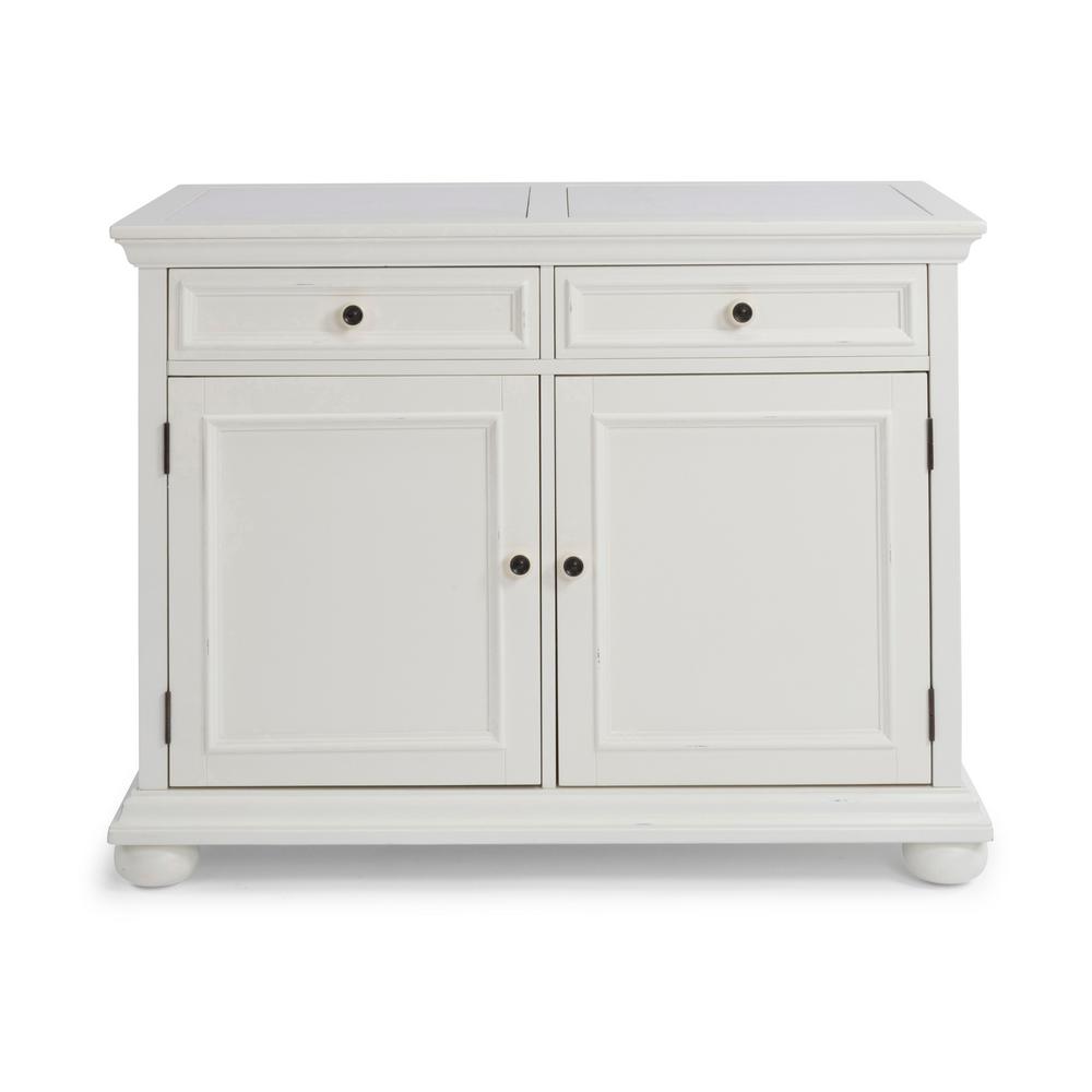 Dover Quartz Top Kitchen Island White - Home Styles