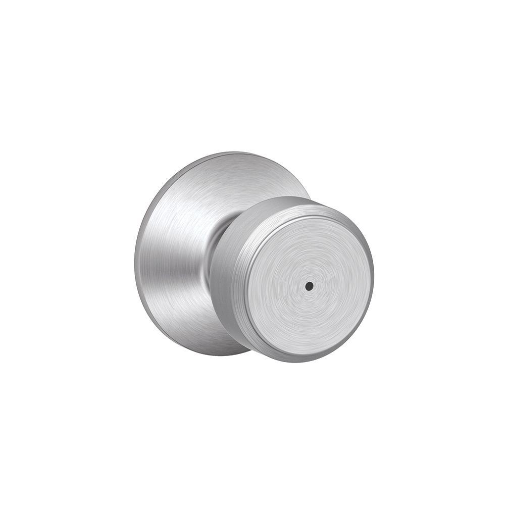 Schlage Bowery Satin Chrome Privacy Bed Bath Door Knob