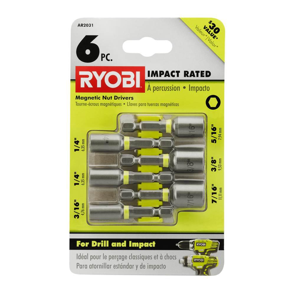 RYOBI Impact Rated Nut Driver Set (6Piece)AR2031 The Home