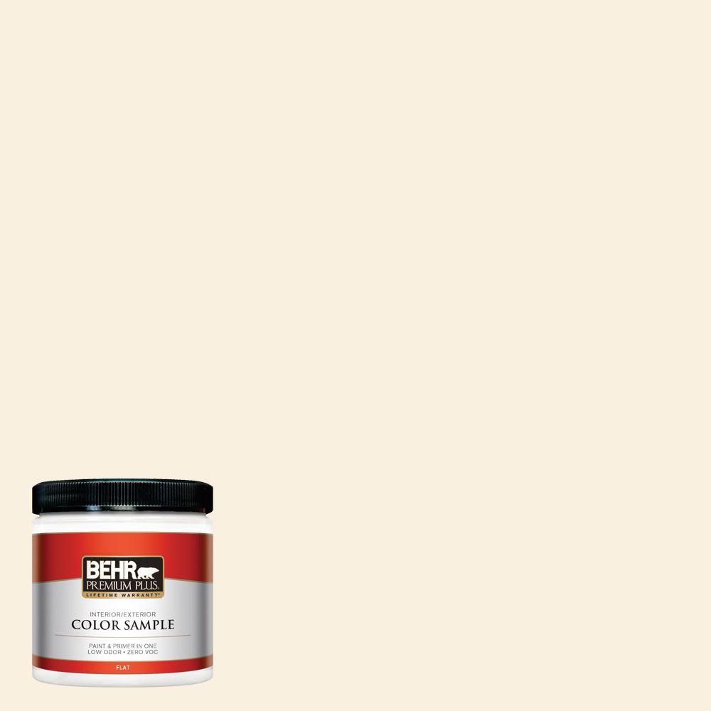 Behr Premium Plus 8 Oz Pwn 40 Elegant Ivory Flat Interior Exterior Pwn 40 Elegant Ivory Flat Interior Exterior Paint And Primer In One Sample