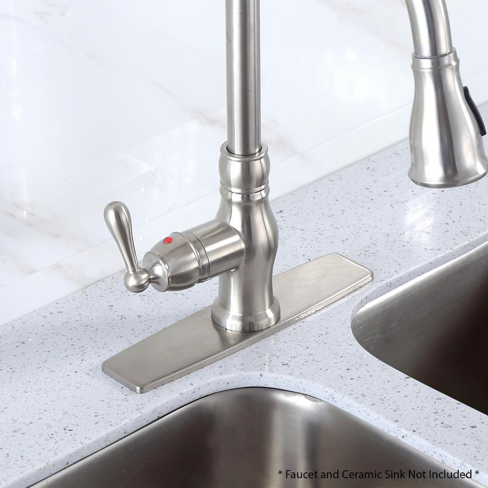 Luxier 10 In Brass Kitchen Sink Faucet Hole Cover Deck Plate