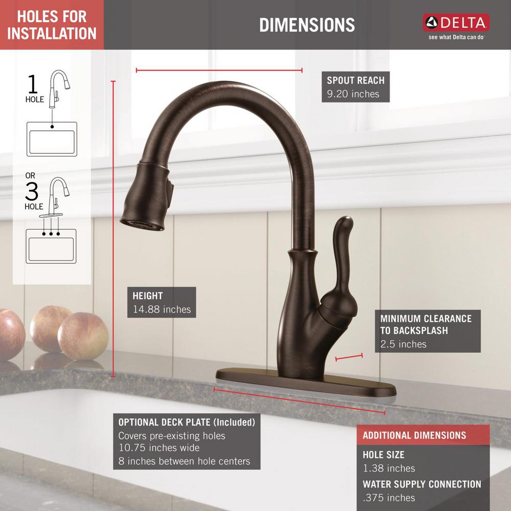 Delta Leland Kitchen Faucet Oil Rubbed Bronze Dandk Organizer