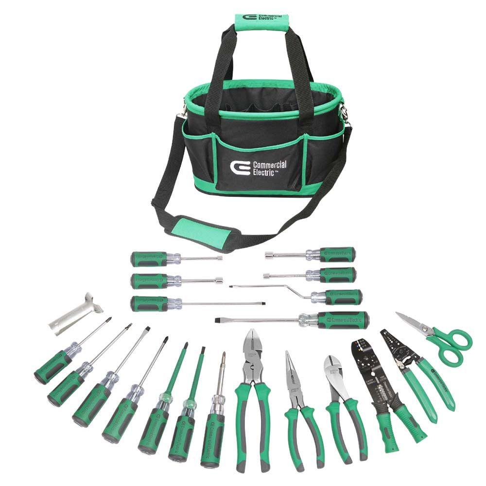 22 Piece Electricians Tool Set Et07001 The Home Depot