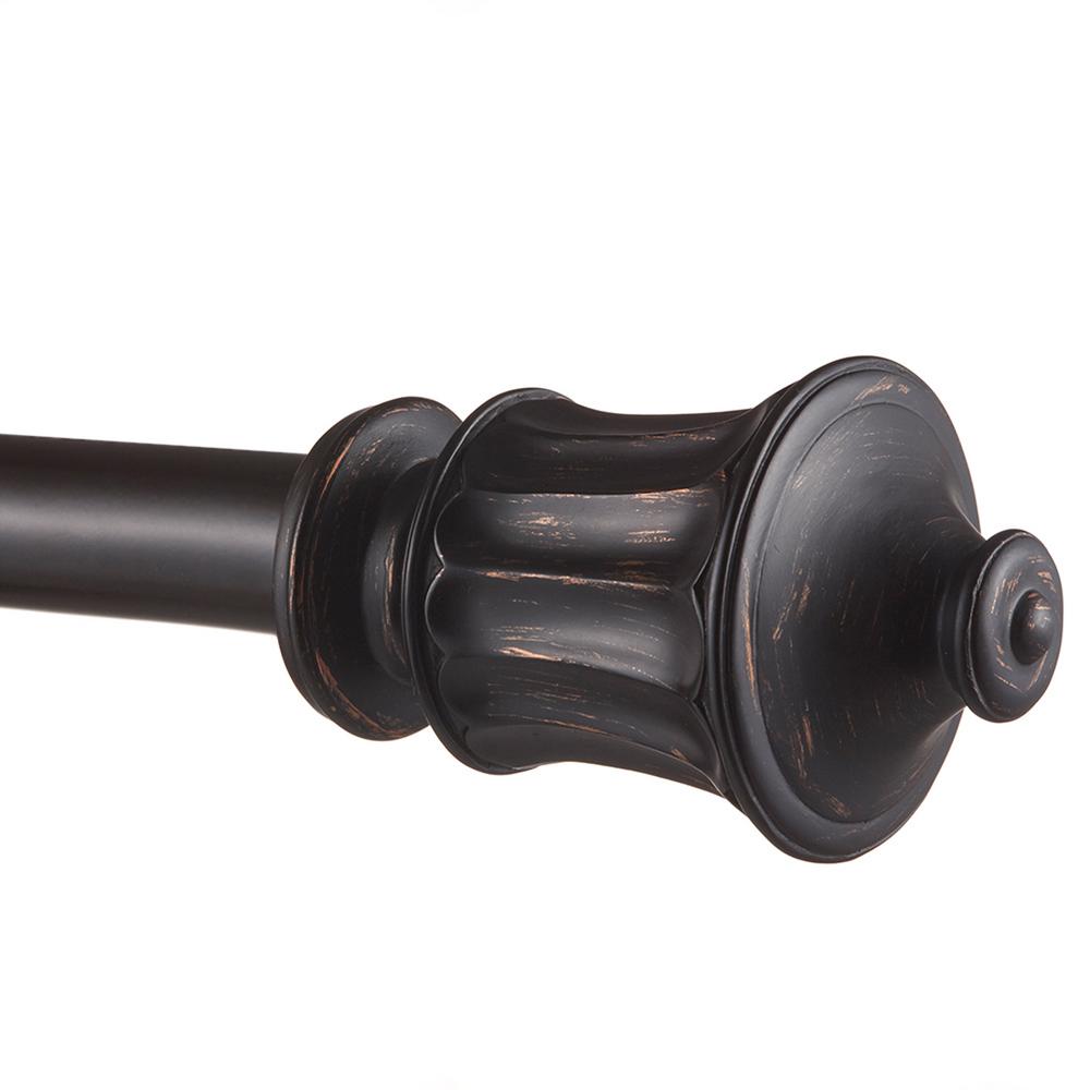 36 in. 72 in.Adjustable Length 1 in. Dia Single Curtain Rod Kit in