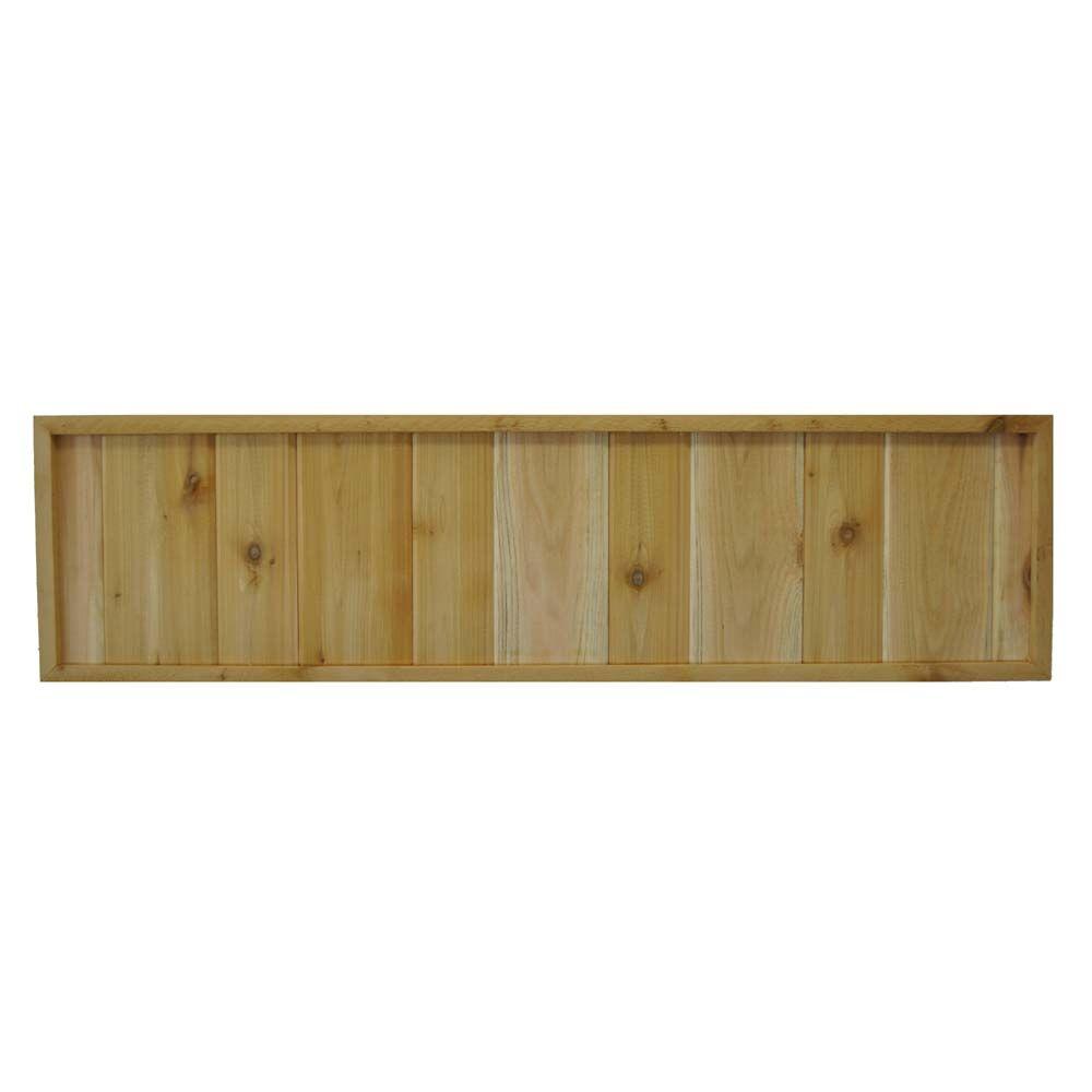Residential Wood Fence Panels Fencing The Home Depot Western Red Cedar Solid Pattern Framed Lattice Fence Panel