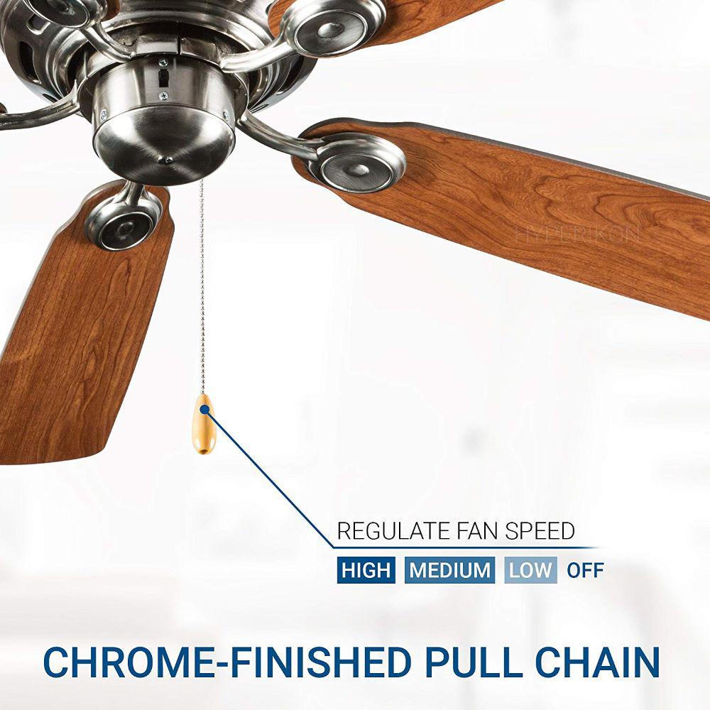 Hyperikon Pull Chain 52 In Indoor Brushed Nickel Ceiling Fan