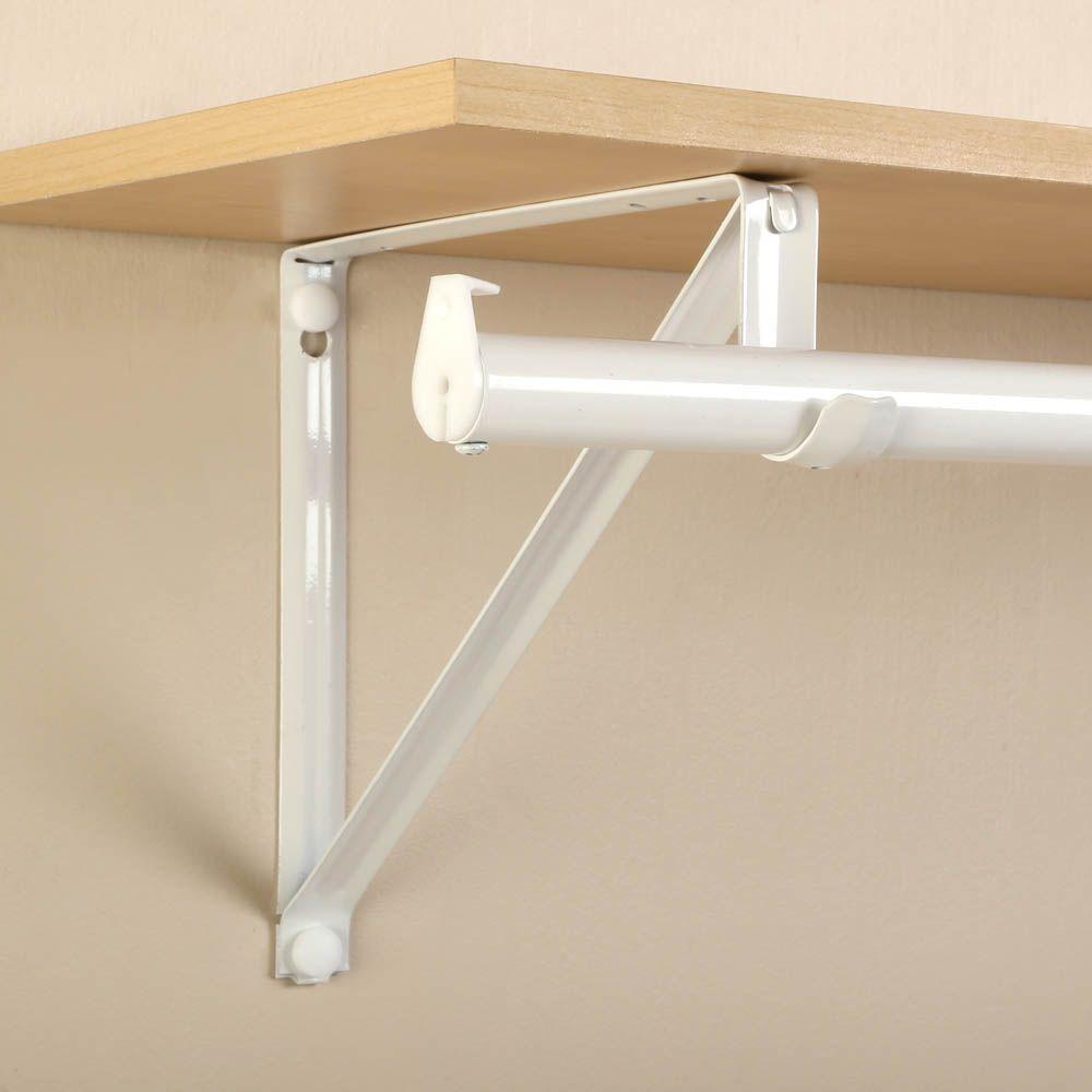 Closet Pro 10 in. x 3/4 in. White Shelf and Rod Bracket-RP ...