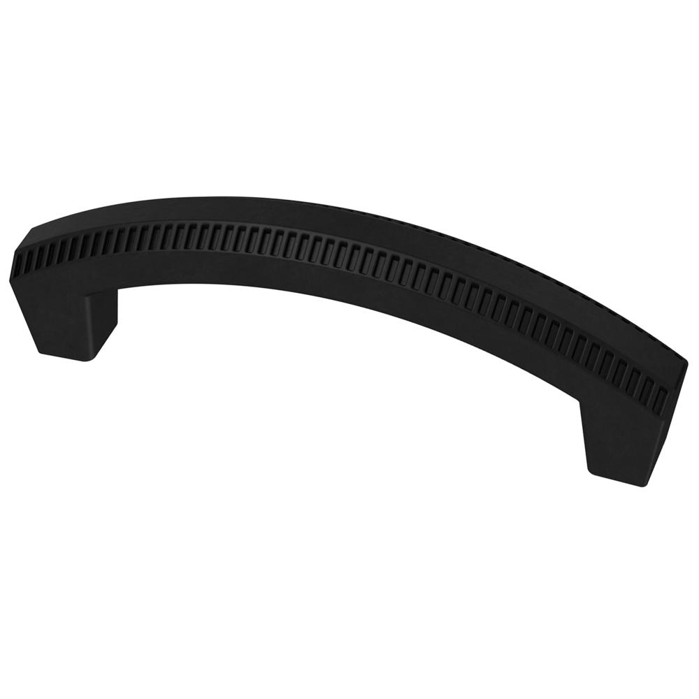 Liberty Textured Arched 3 in. (76 mm) Flat Black Drawer Pull